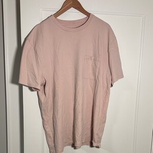 Goodfellow Men's Pink Pocket T-Shirt — oversized